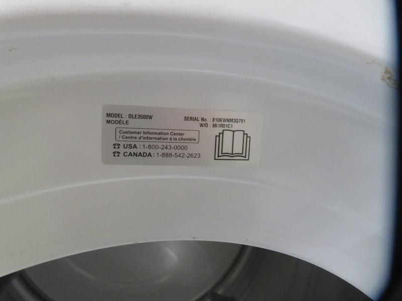 27"W Electric Front Load Dryer in White