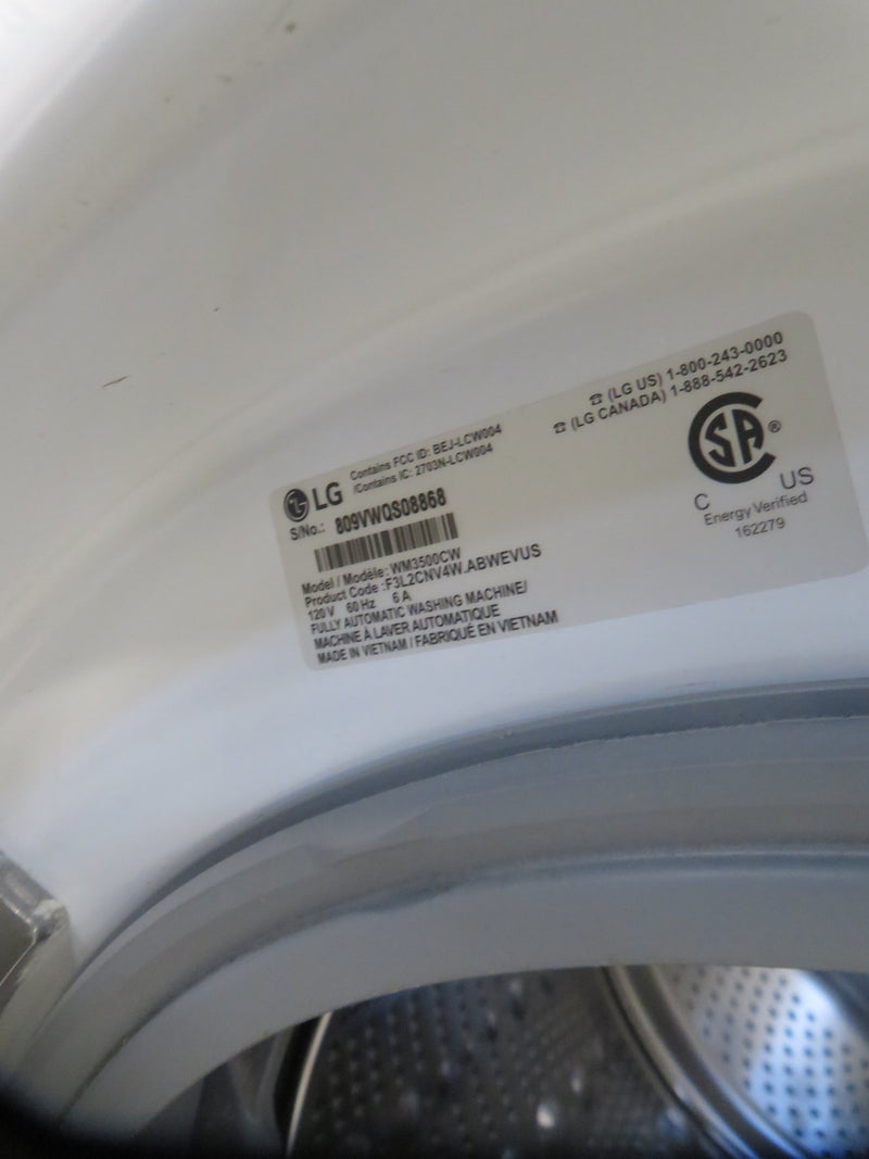 27"W Electric Front Load Washer in White