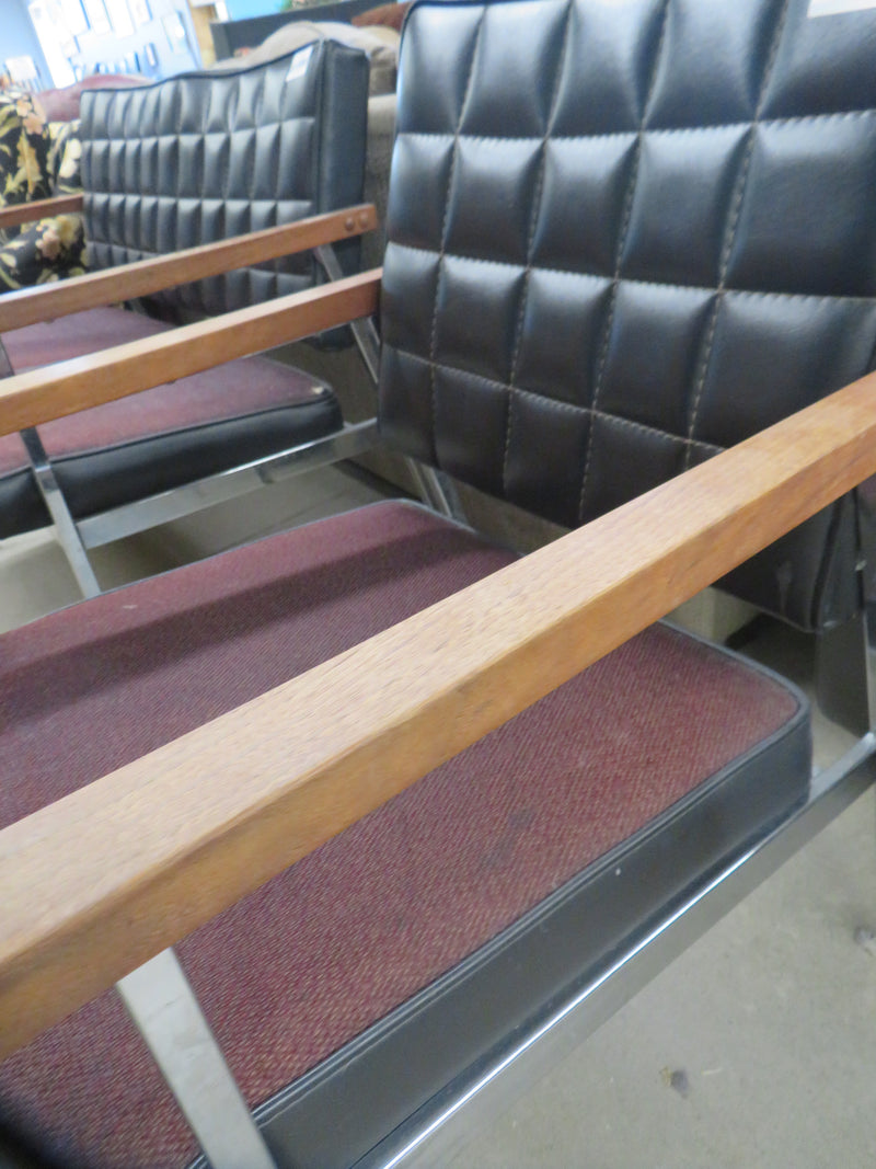 22"W Chair With Metal Legs