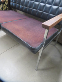 41"W Double Chair With Metal Legs