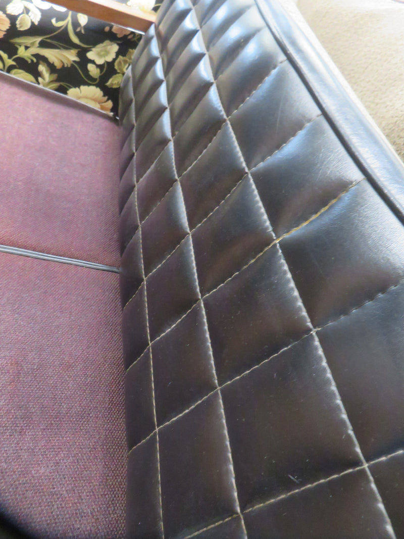 41"W Double Chair With Metal Legs