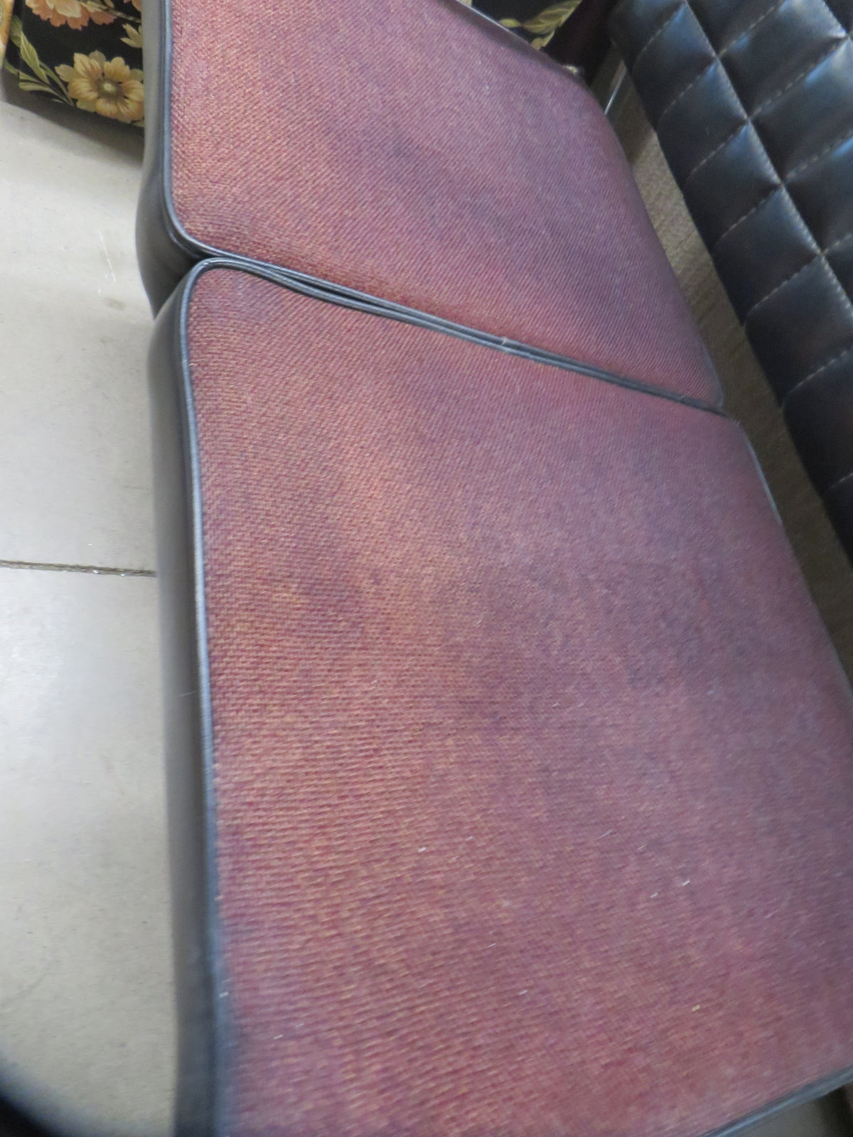 41"W Double Chair With Metal Legs