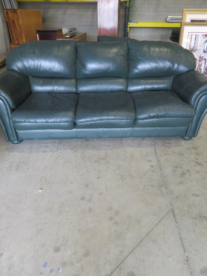 3-Seat sofa in Green Leather