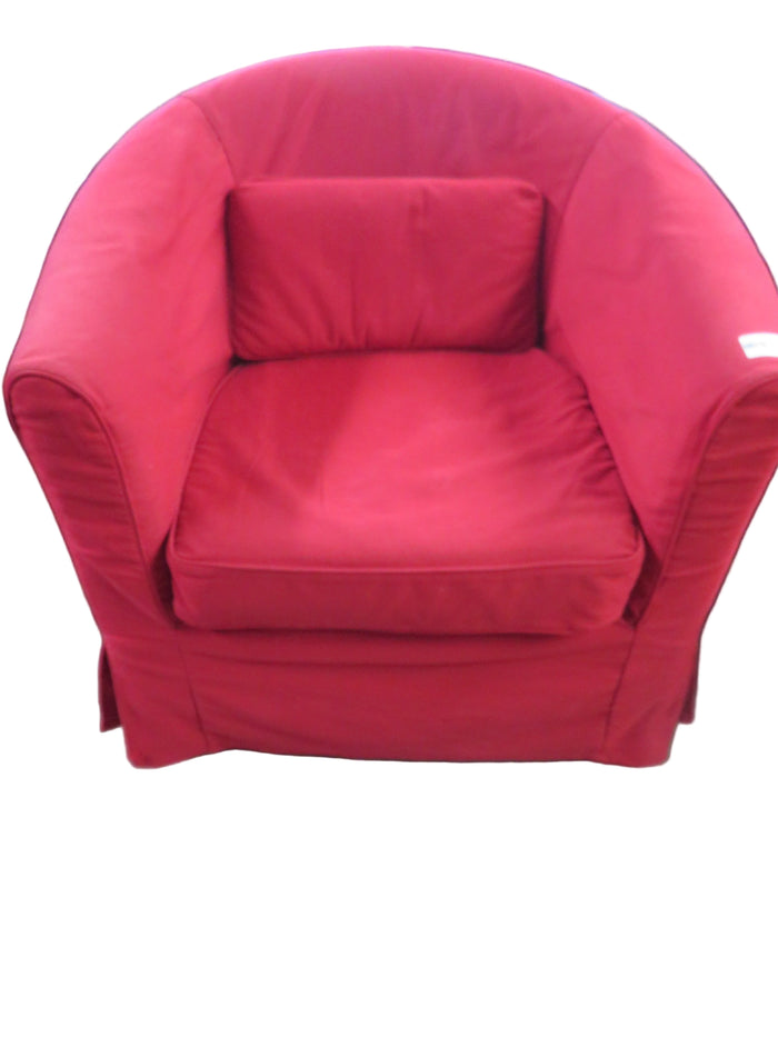 31"W Red Fabric Armchair