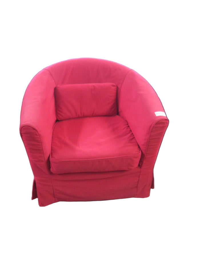 31"W Red Fabric Armchair