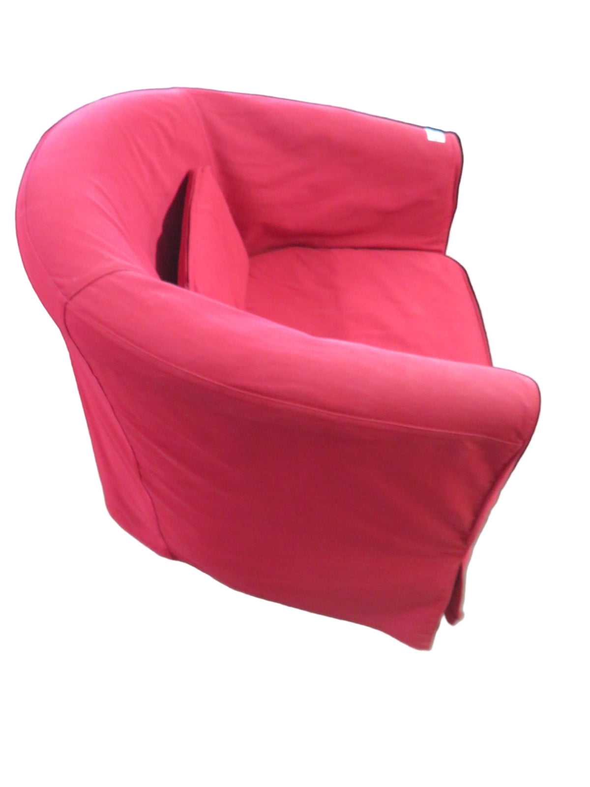 31"W Red Fabric Armchair