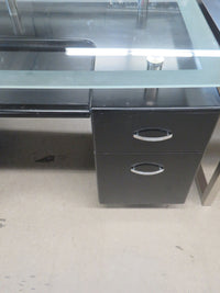59"W Black Office Table