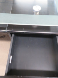59"W Black Office Table