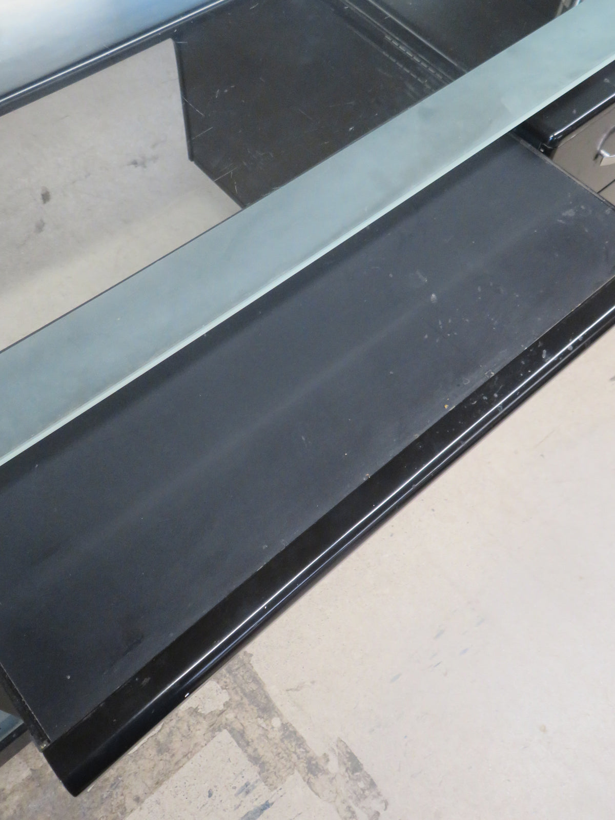 59"W Black Office Table