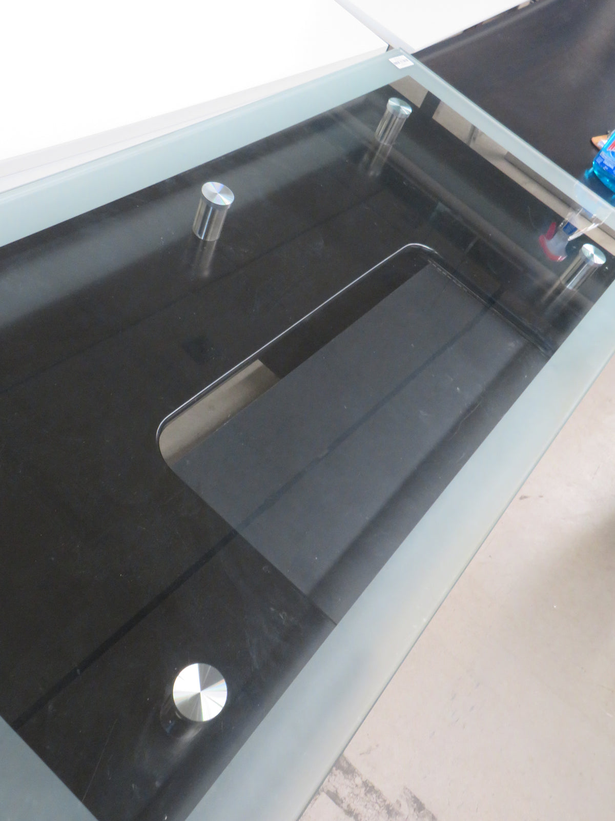 59"W Black Office Table