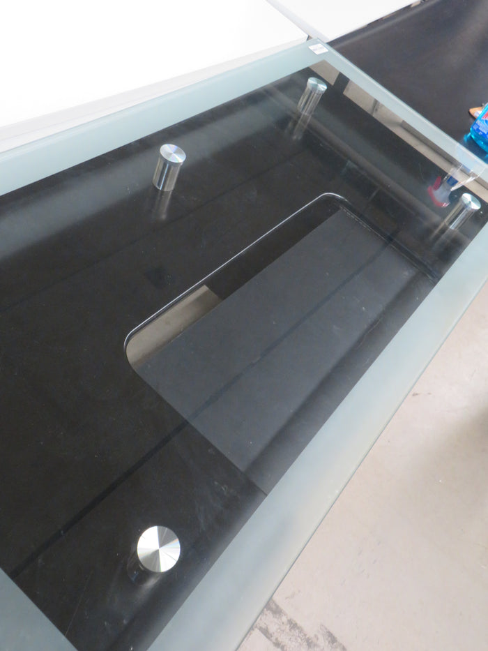59"W Black Office Table