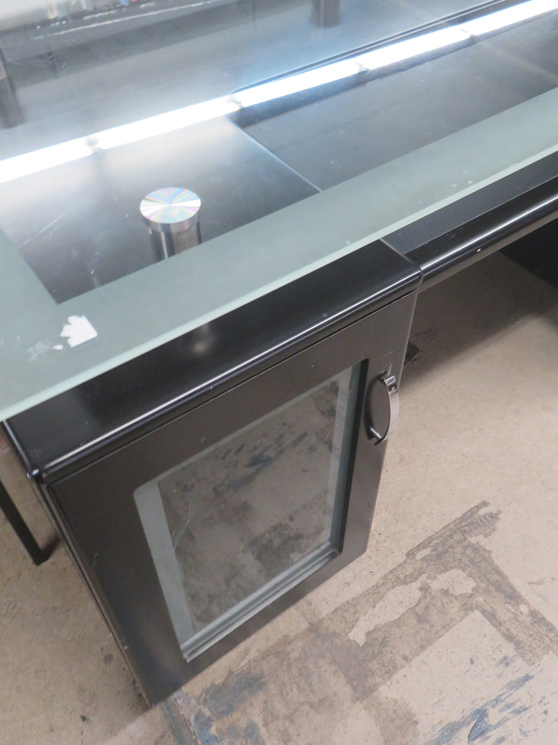59"W Black Office Table