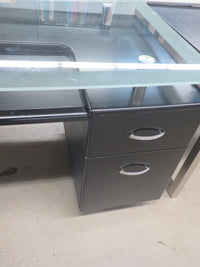 59"W Black Office Table