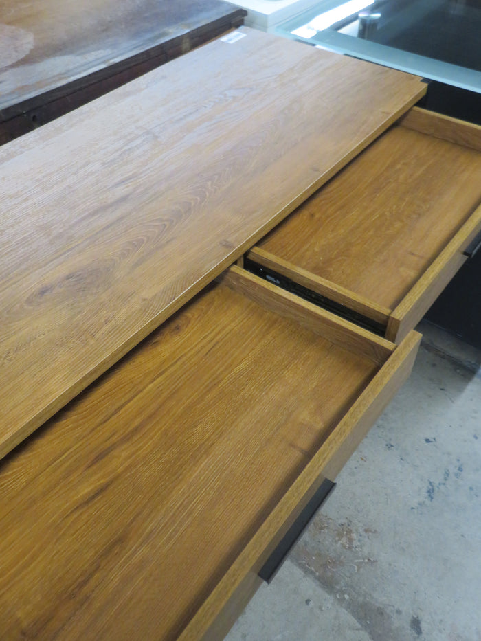 47.5"W Wood Office Table With Metal Frame