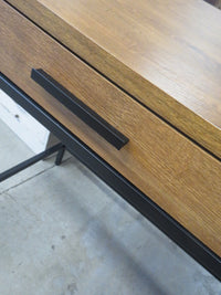 47.5"W Wood Office Table With Metal Frame
