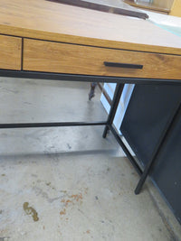 47.5"W Wood Office Table With Metal Frame
