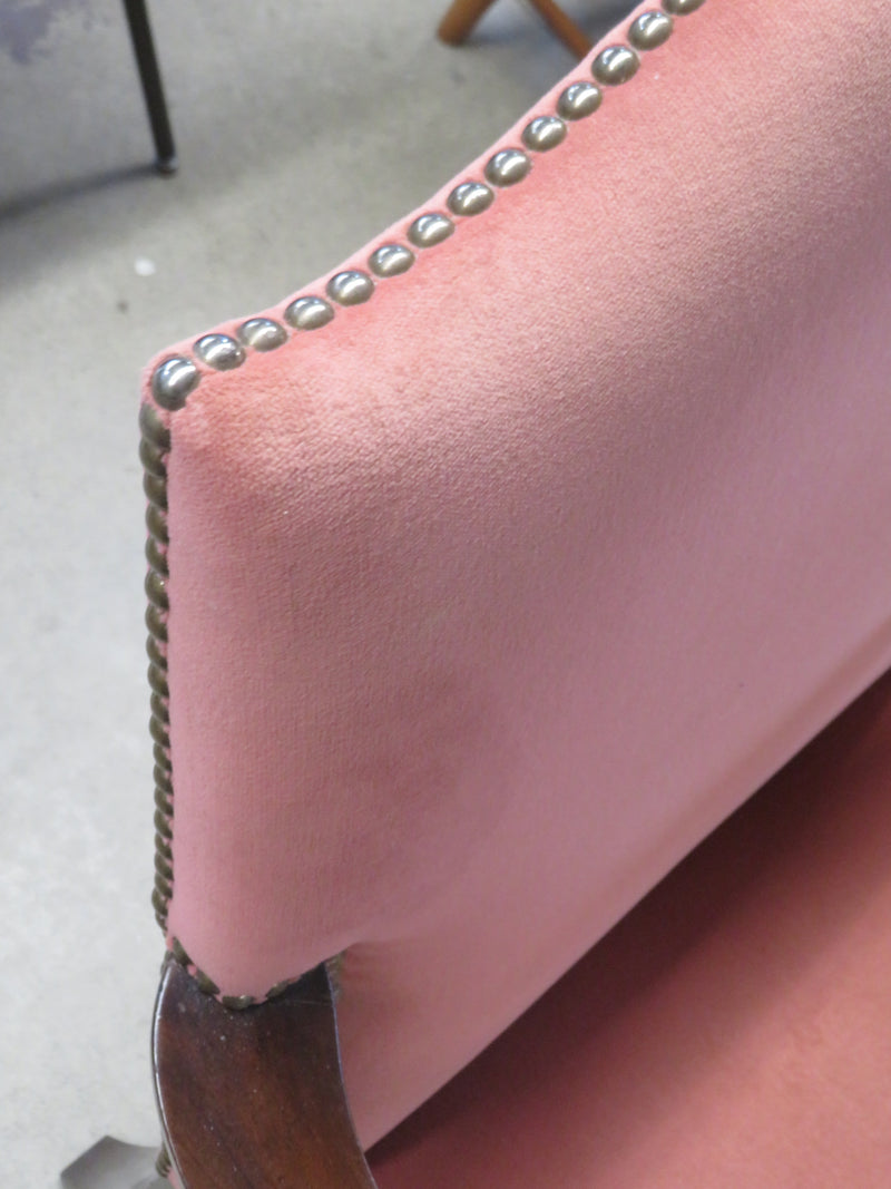 24"W Wooden Chair With Pinkesh Fabric