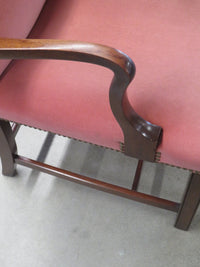 24"W Wooden Chair With Pinkesh Fabric