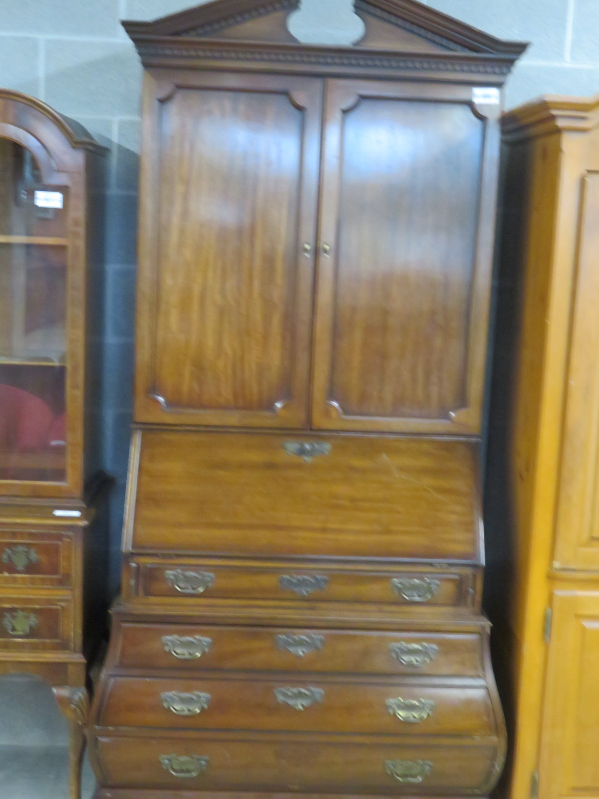 39.5"W Carved Wooden Armoire