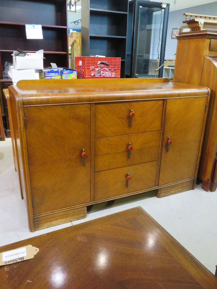 Vintage Waterfall Sideboard with 2 Doors and 3 Drawers