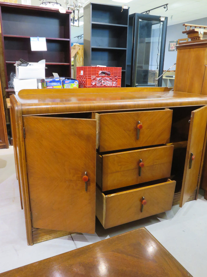 Vintage Waterfall Sideboard with 2 Doors and 3 Drawers