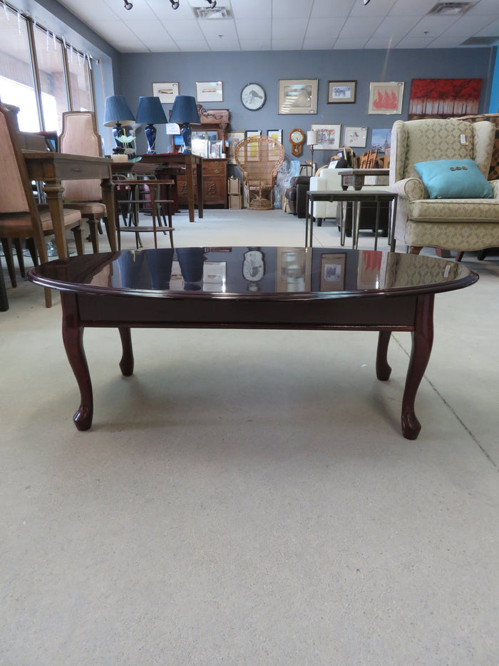 Oval Wood Coffee Table