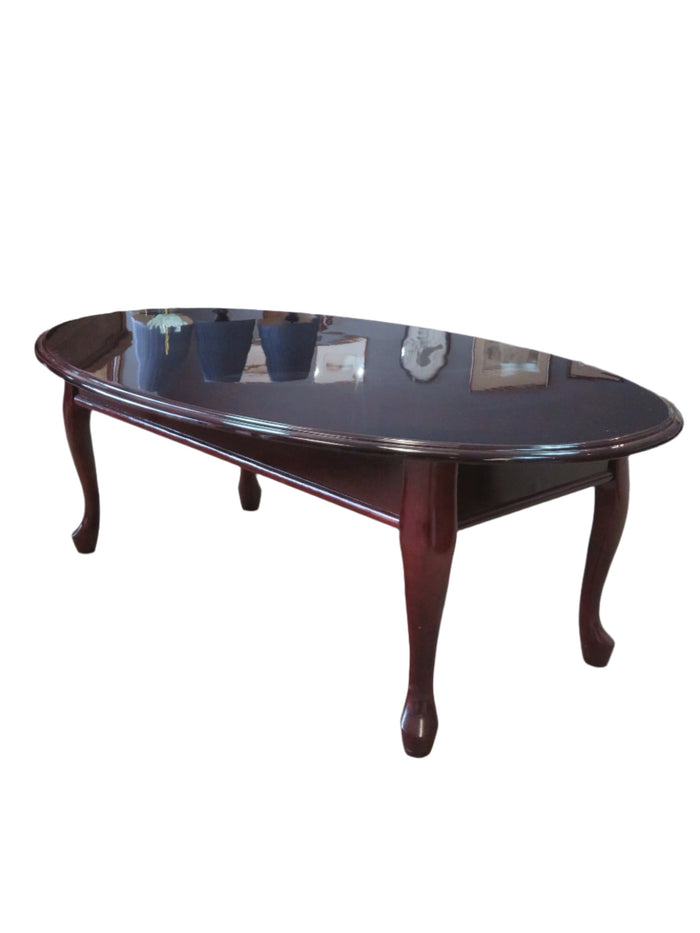 Oval Wood Coffee Table