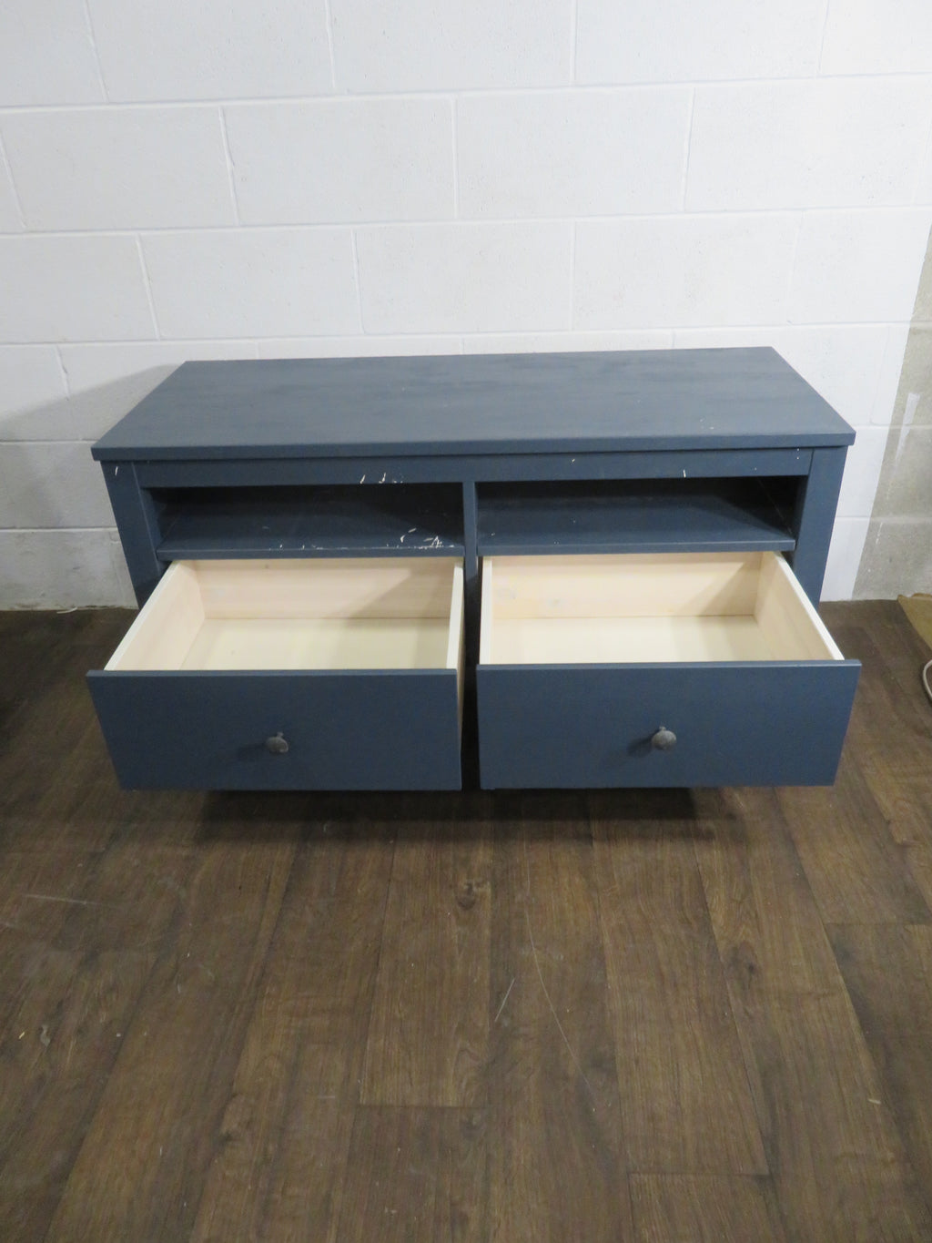 2-Drawer Media Stand - Painted Gray