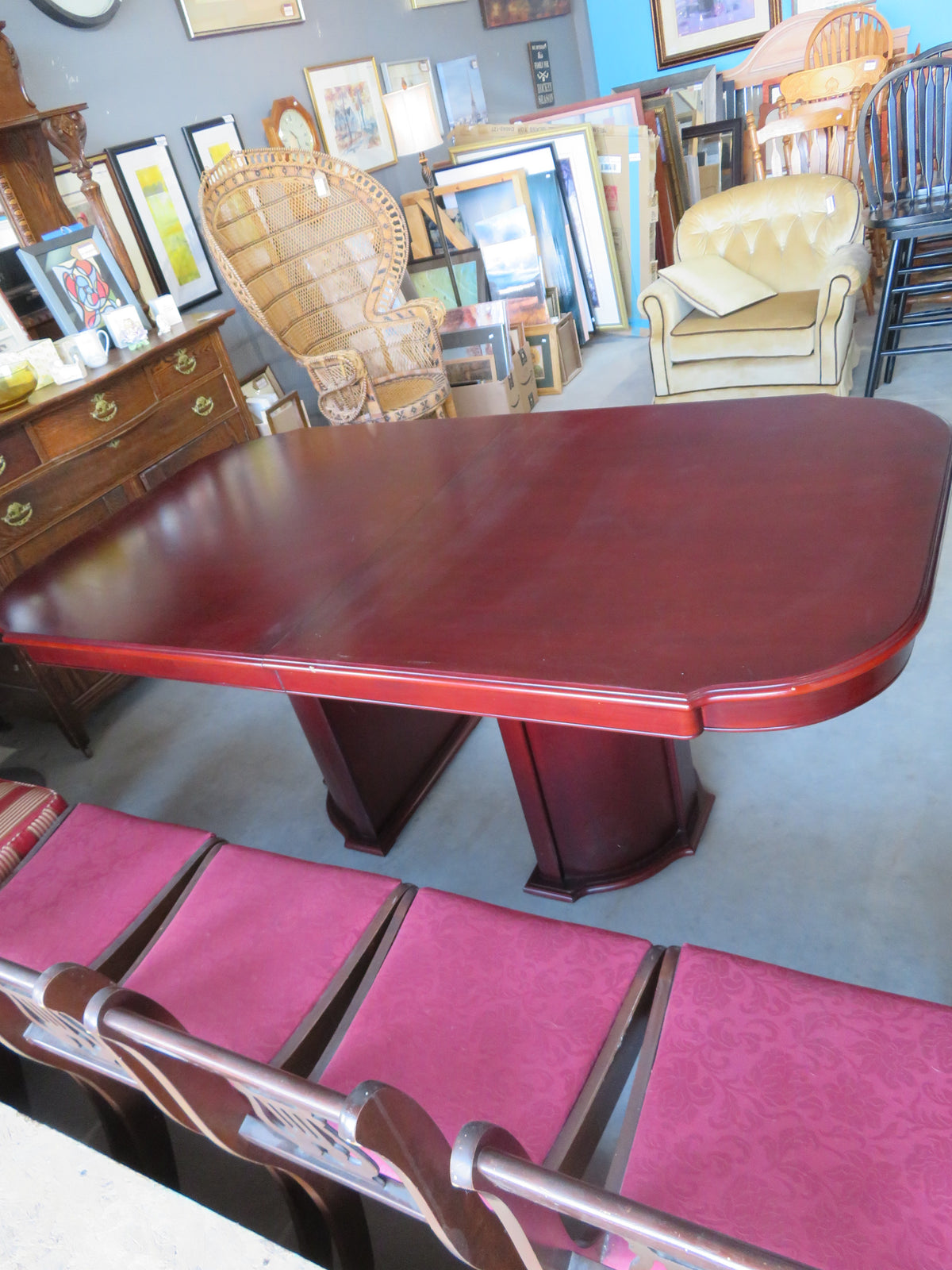 Wood Dining Table with Leaf Insert