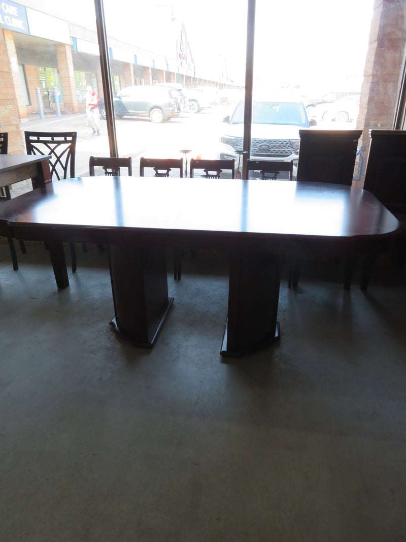 Wood Dining Table with Leaf Insert