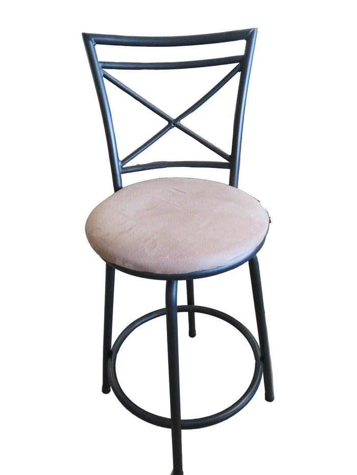Black Metal Swivel Bar Stool
