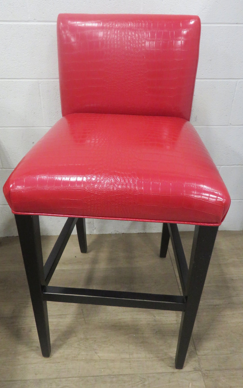 Set of 3 Red Counter Height Stool