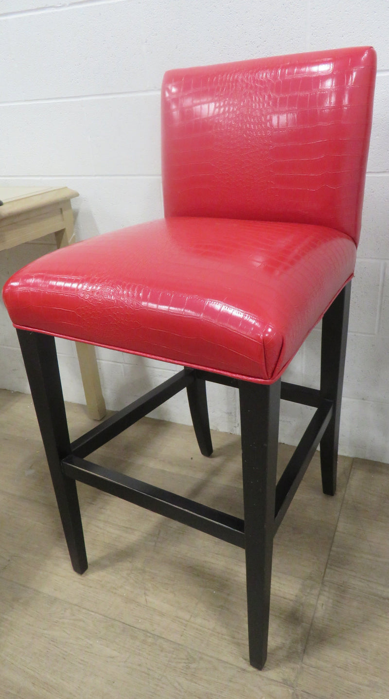 Set of 3 Red Counter Height Stool