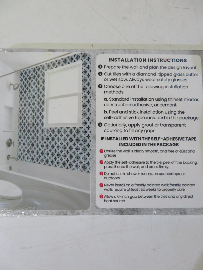 LuxySplash Vintage Glass Subway Wall Tile 4" x 12" (3 Pieces, 1 Sq. Ft./Pack)
