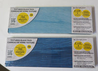 LuxySplash Shades of Blue Textured Glass Subway Wall Tile 4" x 12" (3 Pieces, 1 Sq. Ft./Pack)