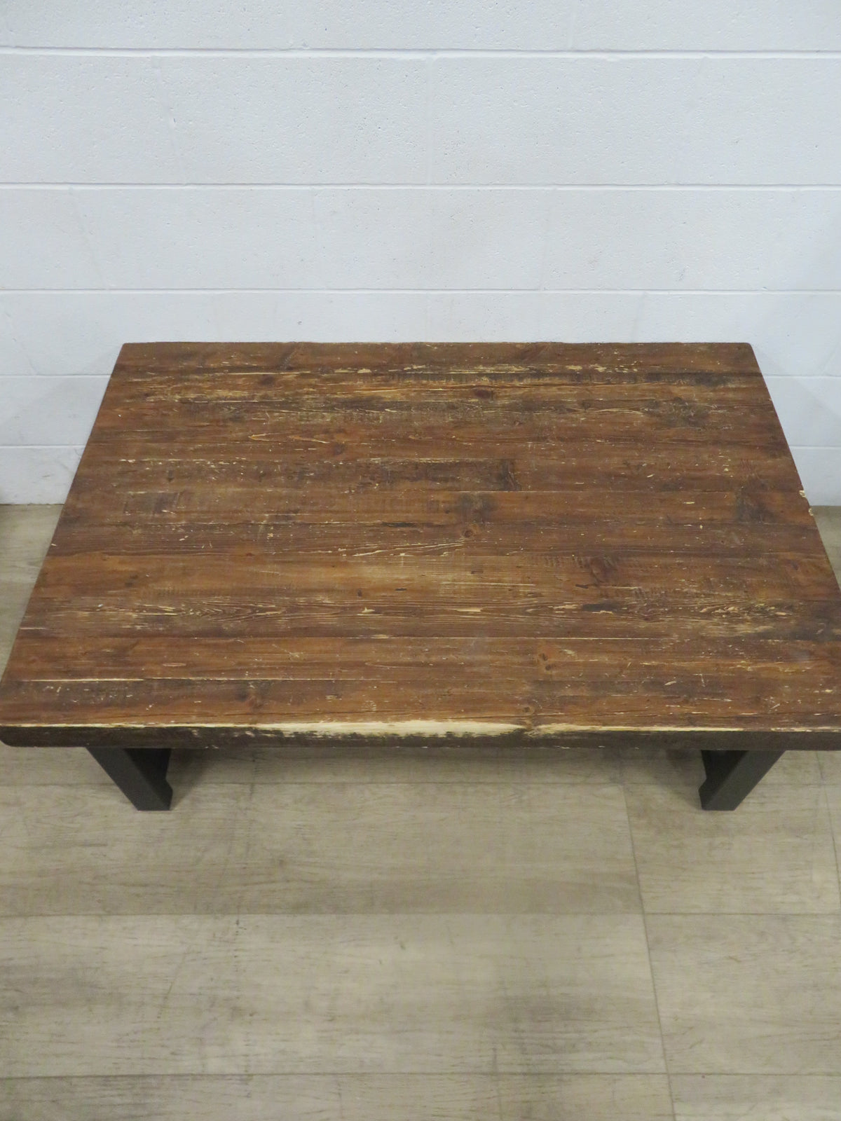 Rustic Steel and Wood Coffee Table