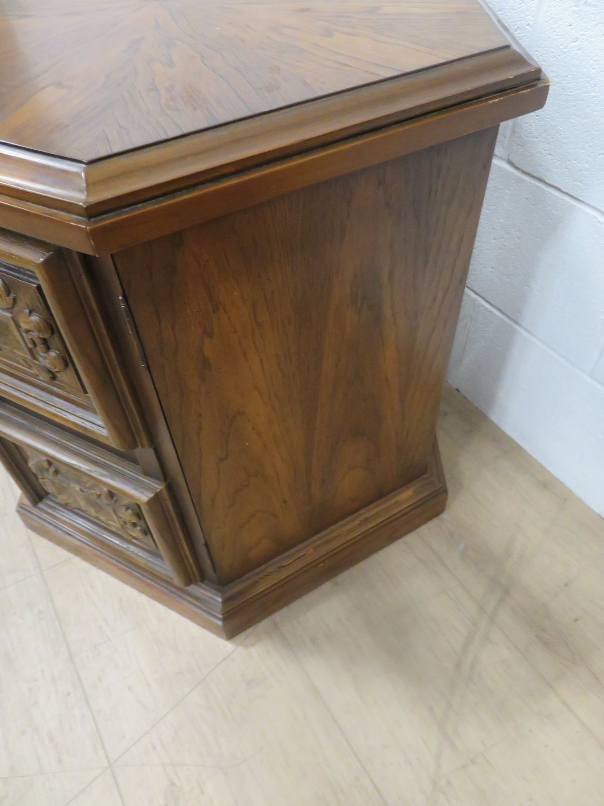 Vintage Hexagonal End Table