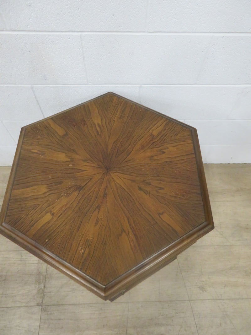 Vintage Hexagonal End Table