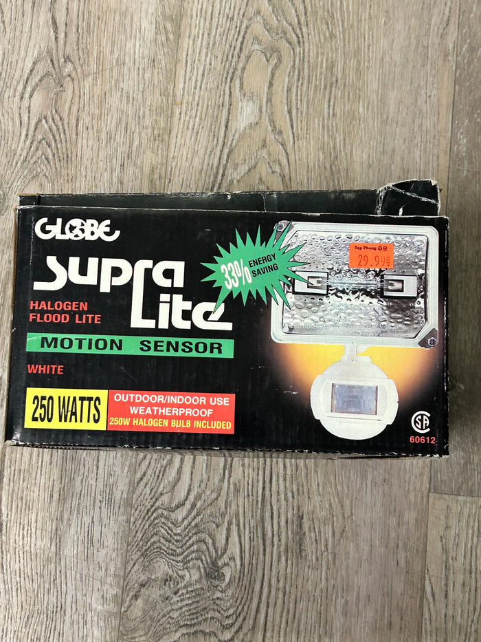 250W Halogen Motion Sensor Flood Light – White