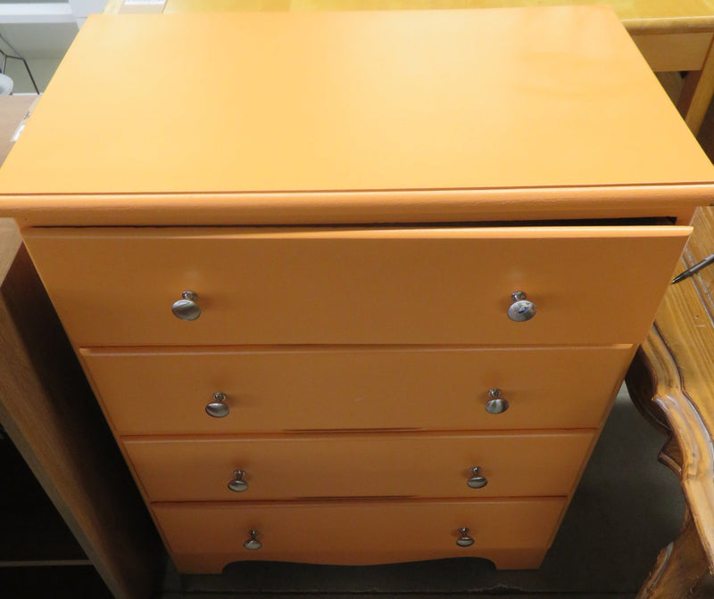 Light Orange Four Drawer Dresser