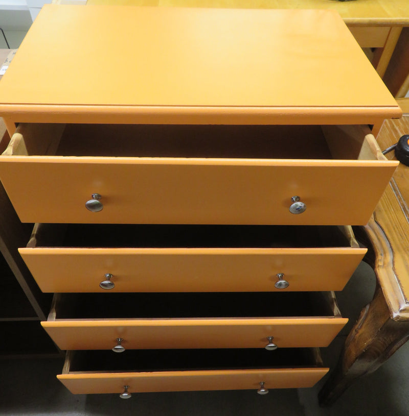 Light Orange Four Drawer Dresser