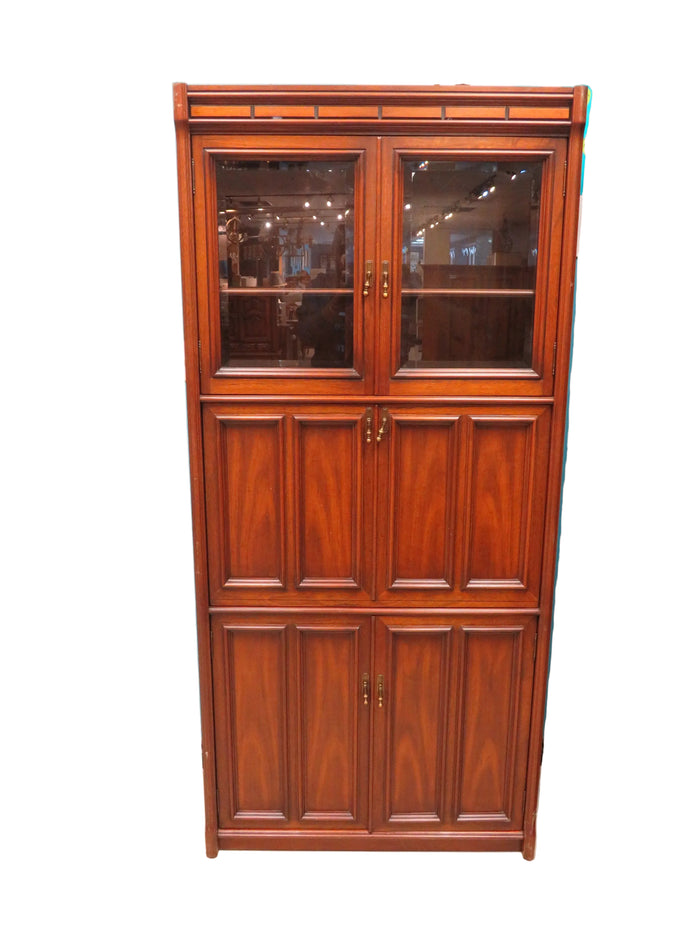 Traditional Secretary Bookcase / Home Bar Cabinet B