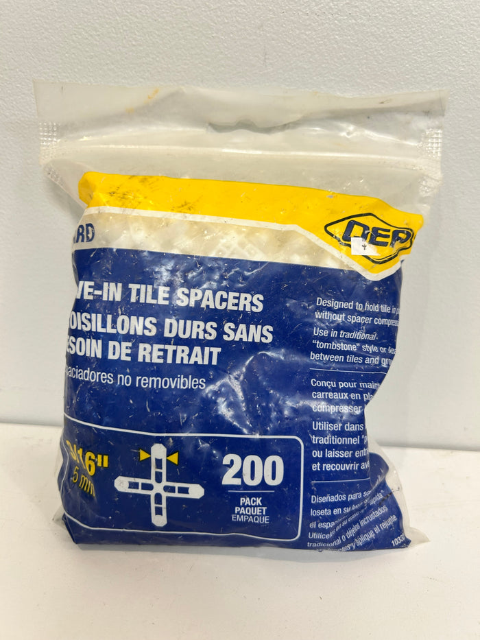 Leave-In Tile Spacers 3/16" – 200 Pack