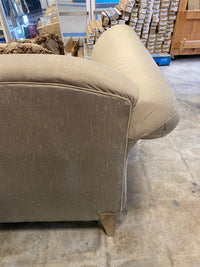 Beige French Provincial Camelback Sofa