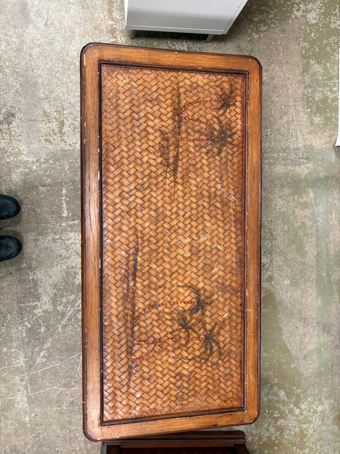 45-Inch Woven Rattan Desk