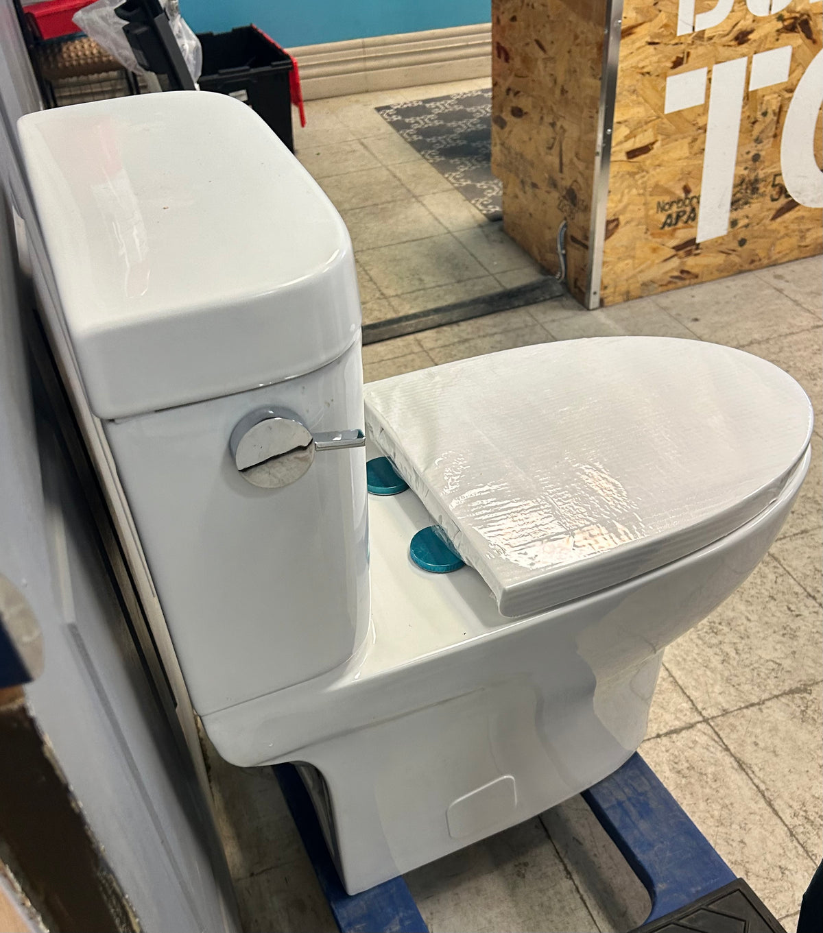 2-Piece Toilet – White, Elongated Bowl with Soft-Close Seat