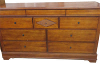 Ten Drawer Solid Wood Dresser