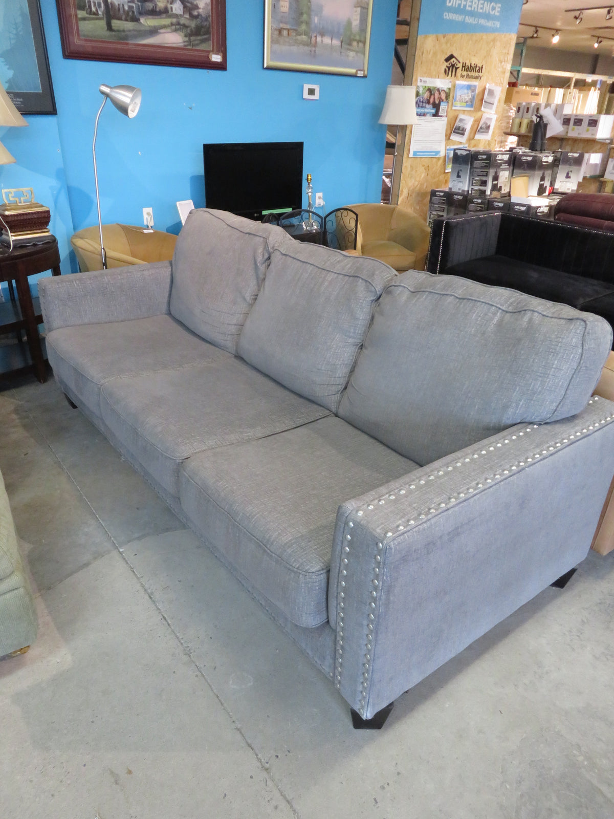 Grey Fabric Sofa