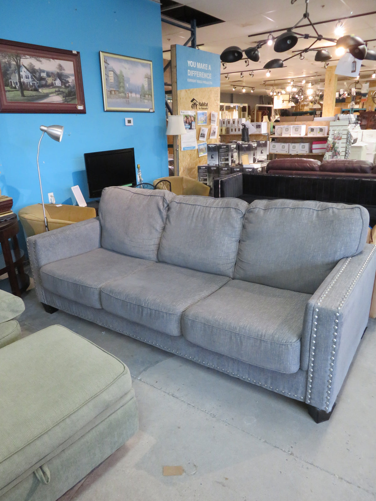 Grey Fabric Sofa