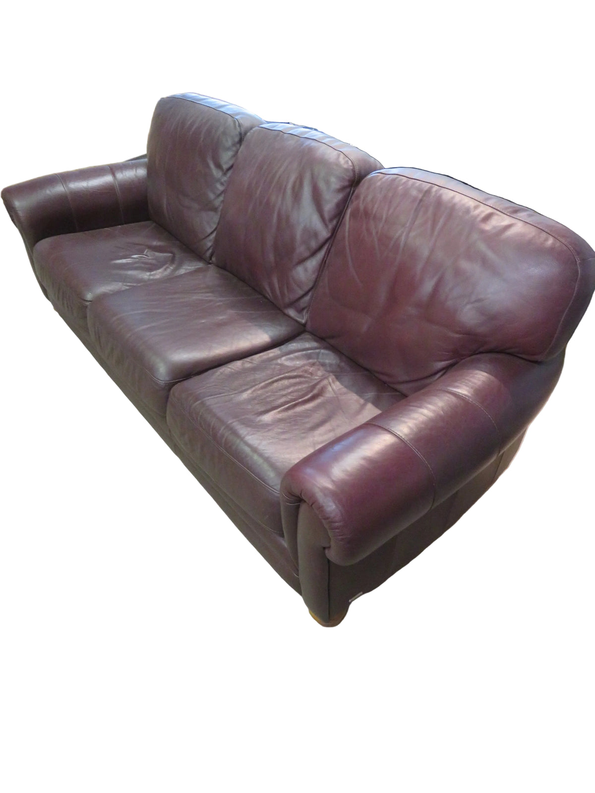 Natuzzi Burgundy Sofa